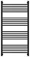 Полотенцесушитель водяной Сунержа Богема+ 120х60 см 31-0220-1260 матовый черный - изображение 2