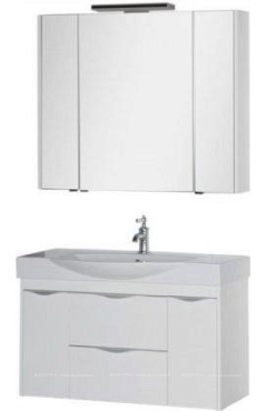 Комплект мебели для ванной Aquanet Франка 105 белый - 3 изображение