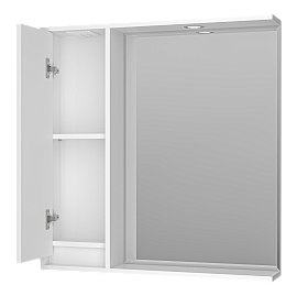Зеркальный шкаф Brevita Balaton 80 см BAL-04080-01-Л левый, с подсветкой, белый