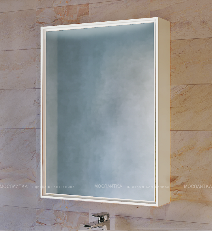 Зеркальный шкаф Raval Frame Fra.03.60/W, 60 см, с подсветкой, белый - изображение 3