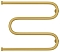 Полотенцесушитель водяной Сунержа М-образный 50х65 см 032-4007-5065 матовое золото - 2 изображение