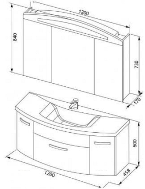 Комплект мебели для ванной Aquanet Тренто 120 белый - 12 изображение