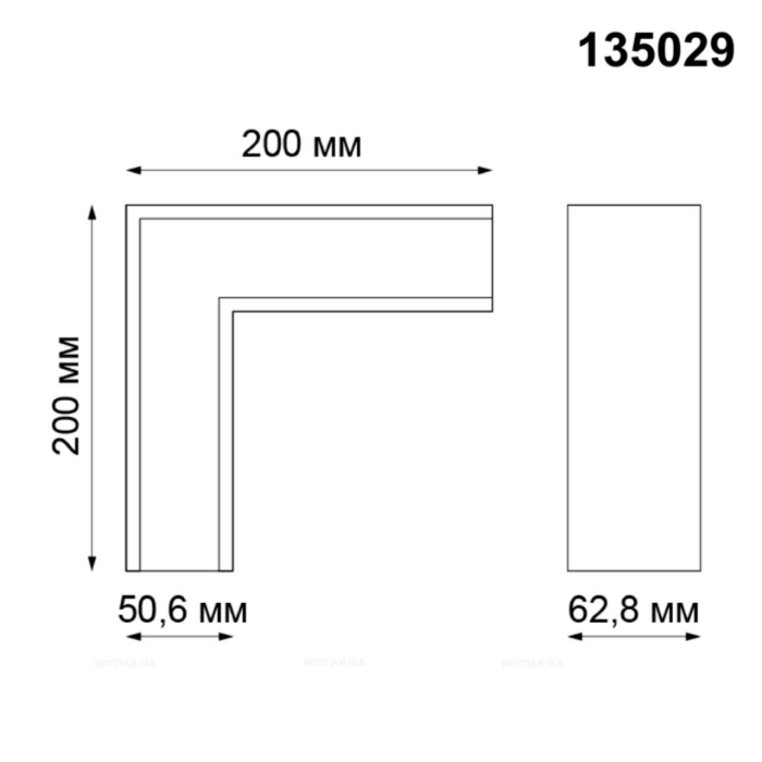Г-образный соединитель для шинопровода Novotech Kit 135029 - 2 изображение