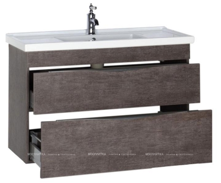 Комплект мебели для ванной Aquanet Эвора 100 дуб антик - 10 изображение