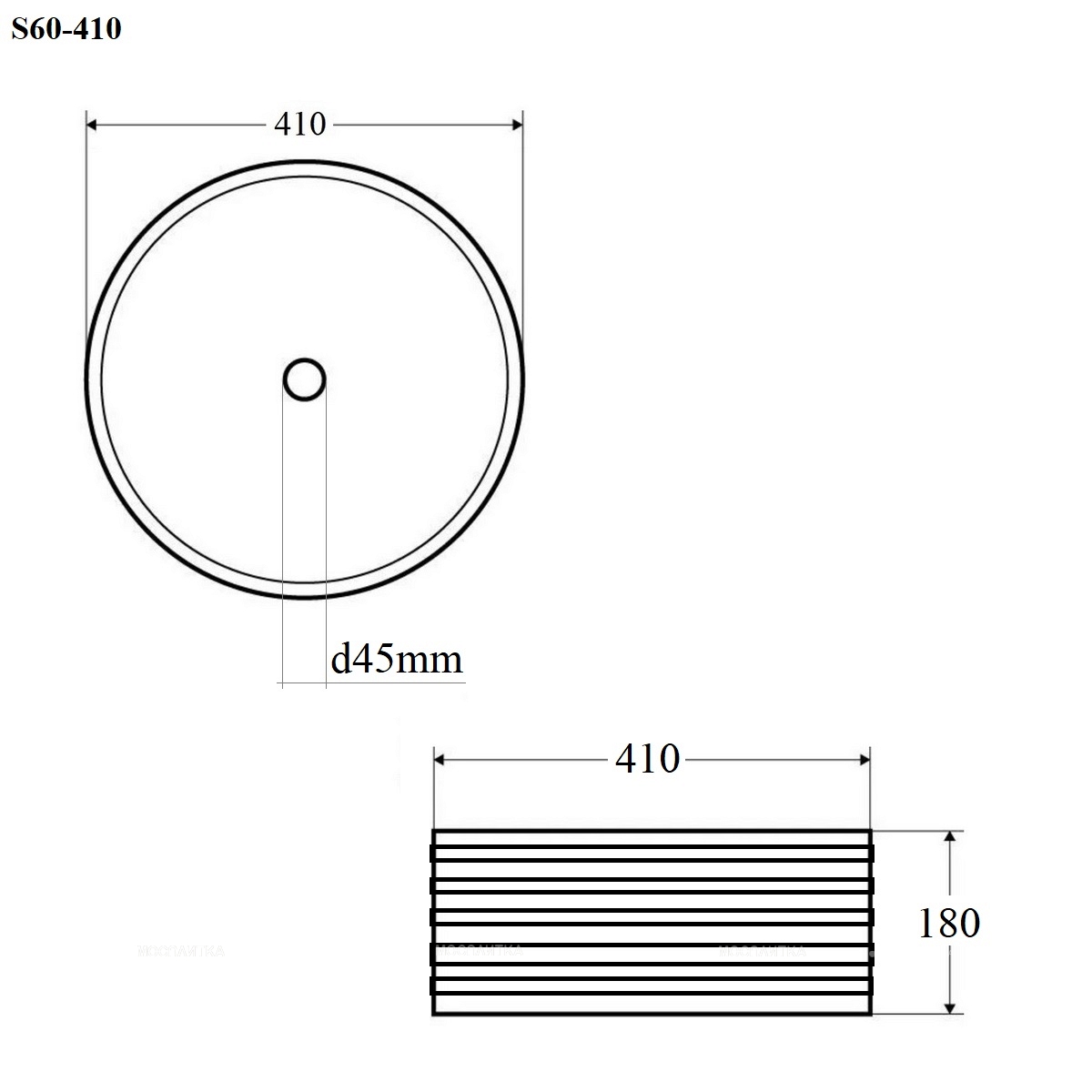 Рукомойник Bond Circle 41 см белая глянцевая - изображение 4