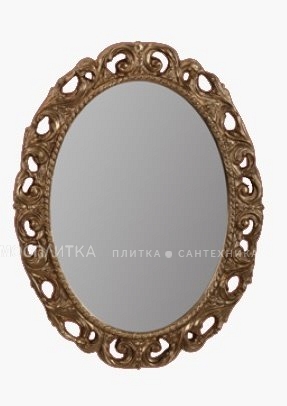 Зеркало овальное Migliore Complementi ML.COM-70.724, h70xL89xP3,5 cm, белое золото - изображение 3
