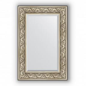 Зеркало в багетной раме Evoform Exclusive BY 3424 60 x 90 см, баРокко серебро