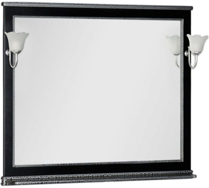 Зеркало Aquanet Валенса 110 00180296 черный краколет / серебро - 2 изображение