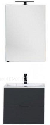 Комплект мебели для ванной Aquanet Алвита 60 серый антрацит - изображение 2