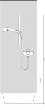 Душевая штанга Hansgrohe Unica’D 27933000 65 см, хром sntx - 3 изображение