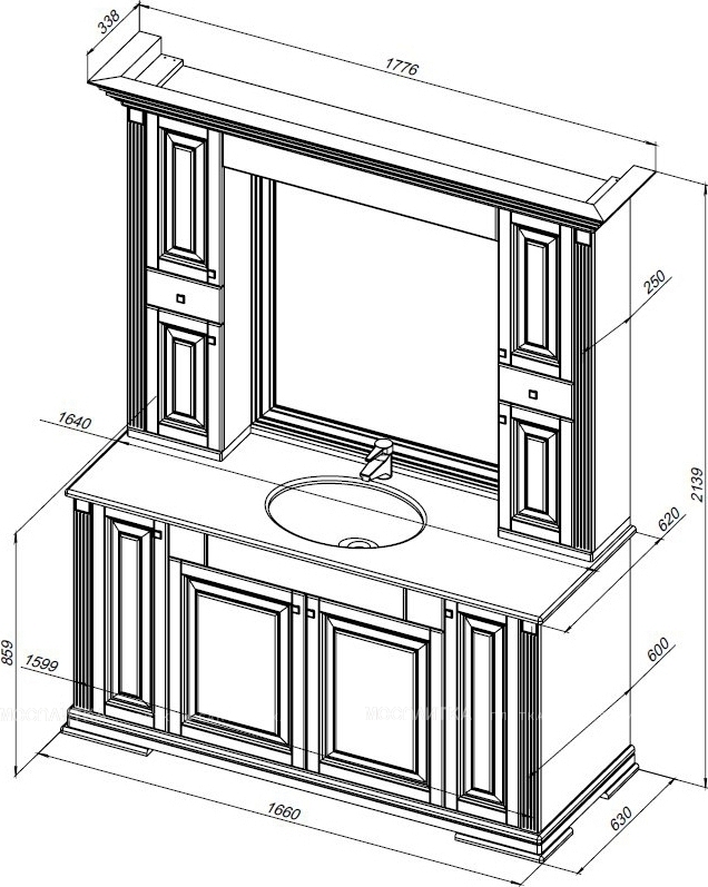 Зеркальный шкаф Aquanet Кастильо 160 белый - изображение 7
