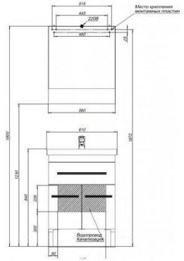 Комплект мебели для ванной Aquanet Сиена 60 белый 1 ящик 2 двери - 9 изображение