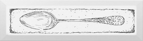 Керамическая плитка Kerama Marazzi Декор Spoon черный 8,5х28,5