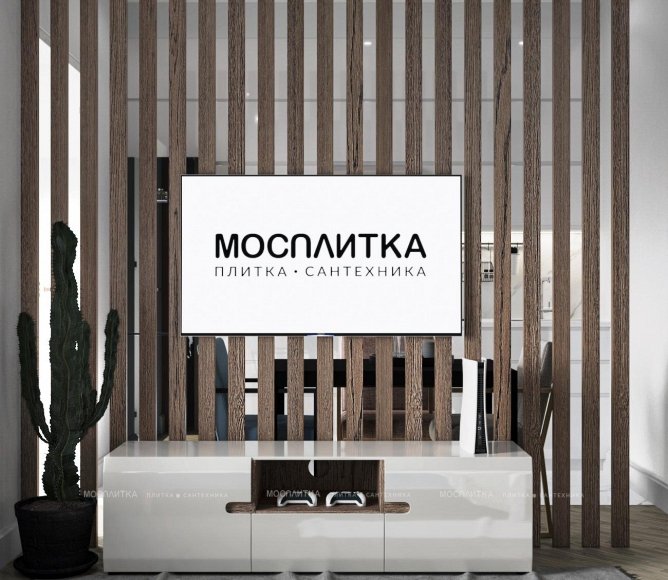 Дизайн Кухня-гостиная в стиле Современный в белом цвете №13059