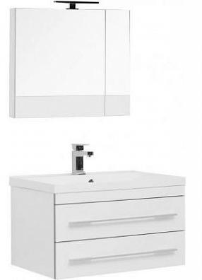 Комплект мебели для ванной Aquanet Верона 75 New белый зеркало камерино