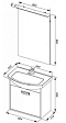 Комплект мебели для ванной Aquanet Грейс 65 1 ящик, дуб кантенбери - 8 изображение