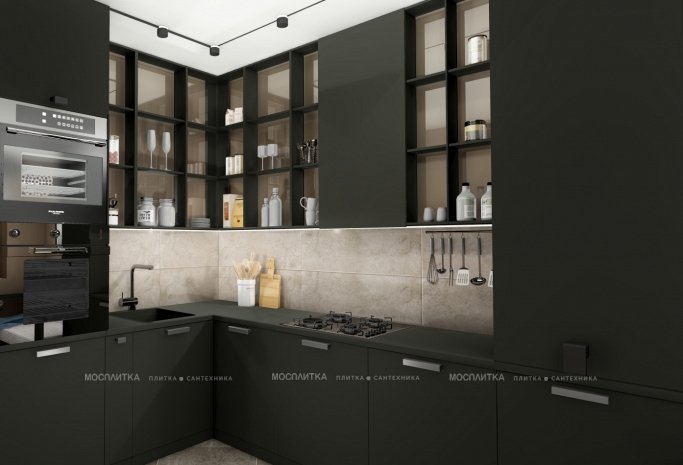 Дизайн Кухня в стиле Современный в бежевом цвете №12811 - 3 изображение
