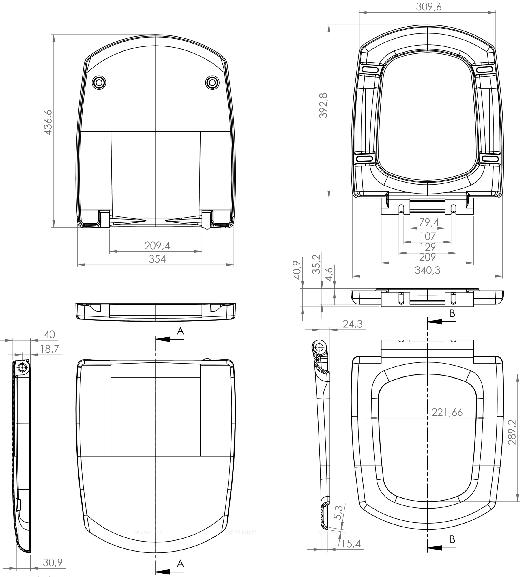 Крышка-сиденье Cersanit Carina S-DS-CARINA-DL-t для унитаза с микролифтом, белый - изображение 5