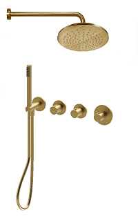 Душевой комплект Paffoni Modular Box, медовое золото брашированное, KITMB000HGSP1
