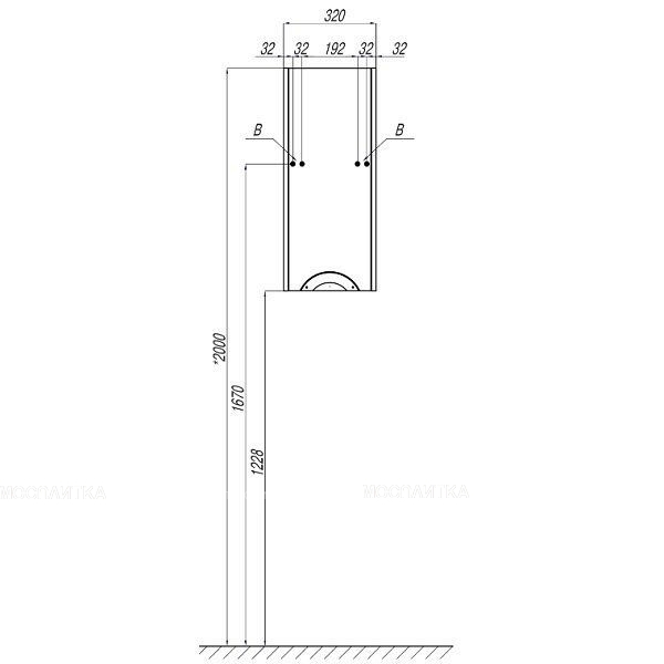 Шкаф подвесной Aquaton Сильва R дуб полярный - изображение 4