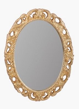 Зеркало овальное Migliore Complementi ML.COM-70.724, h70xL89xP3,5 cm, белое золото