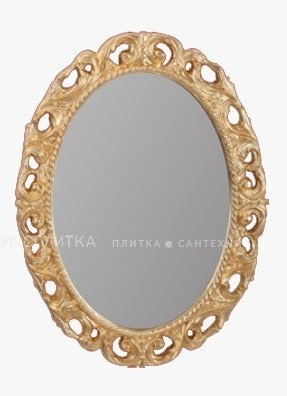 Зеркало овальное Migliore Complementi ML.COM-70.724, h70xL89xP3,5 cm, белое золото - изображение 2