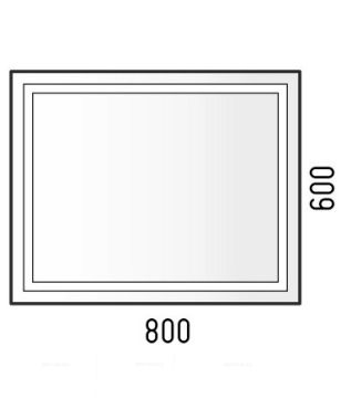 Зеркало Corozo Барго 80 LED SD-00001117,белый - 5 изображение