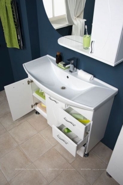 Комплект мебели для ванной Aquanet Моника 85 белый раковина Стиль - 8 изображение
