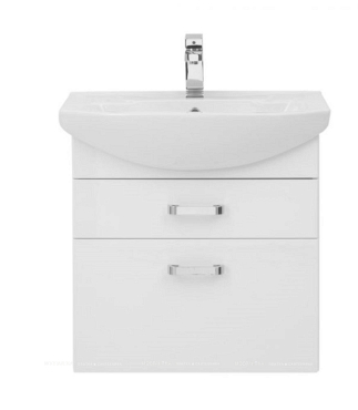 Комплект мебели для ванной Aquanet Ирис 65 2 ящика - 5 изображение