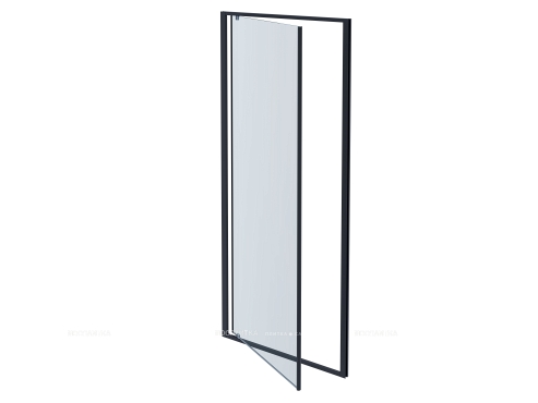 Душевая дверь Aquatek 100х200 см AQ ARI PI 10020BL профиль черный, стекло прозрачное - 2 изображение