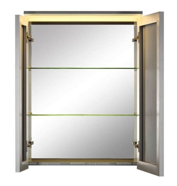 Зеркальный шкаф De Aqua Алюминиум 70 AL 503 070 золото фацет - 3 изображение