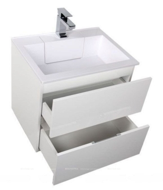 Комплект мебели для ванной Aquanet Алвита 60 белый - 9 изображение