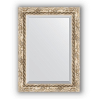 Зеркало в багетной раме Evoform Exclusive BY 3381 53 x 73 см, прованс с плетением