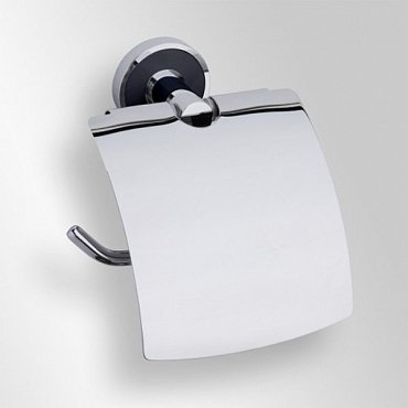 Держатель туалетной бумаги Bemeta Trend-i 104112018b 13.5 x 7 x 15.5 см с крышкой, хром, черный