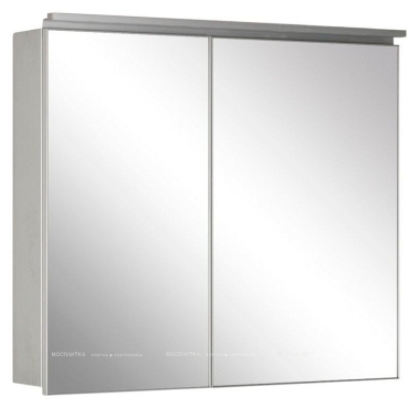 Зеркальный шкаф De Aqua Алюминиум 80 серебро