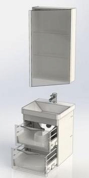 Комплект мебели для ванной Aquanet Орлеан 50 белый - 10 изображение