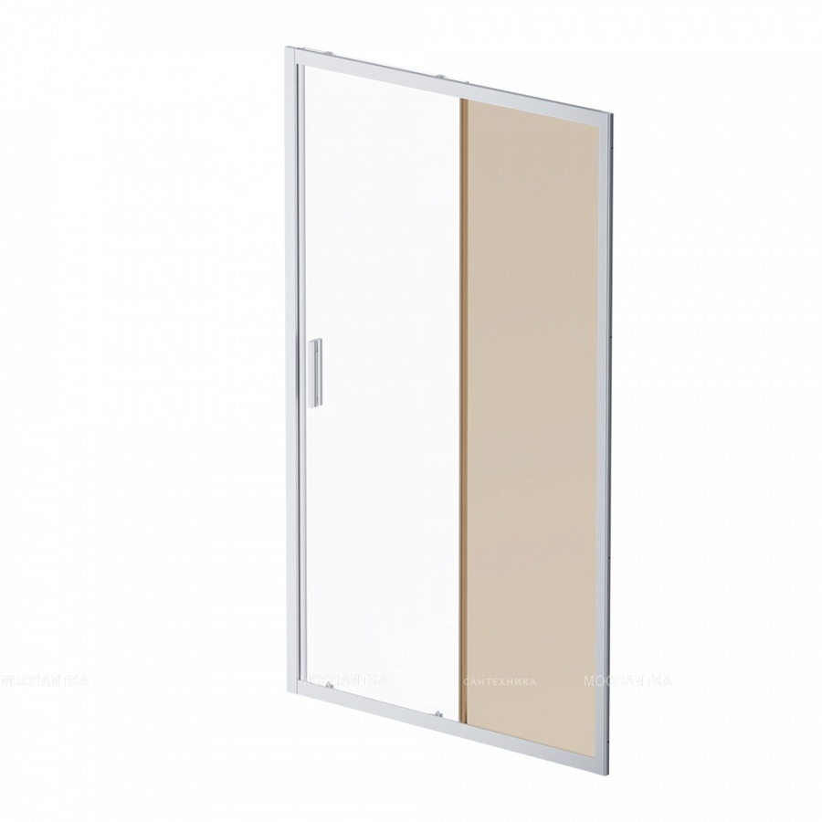 Душевая дверь Am.Pm Gem 120 см W90G-120-1-195MBr стекло прозрачное / тонированное, профиль хром - изображение 7