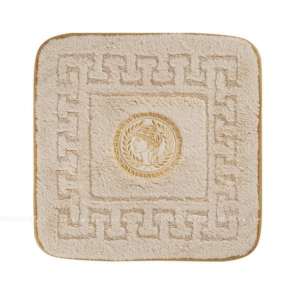 Коврик Migliore Complementi ML.COM-50.060.PN для ванной комнаты, вышивка логотип Корона, кремовый, окантовка золото 30767 - изображение 2