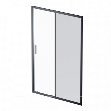 Душевая дверь Am.Pm Gem 140 см W90G-140-1-195BG стекло прозрачное / тонированное, профиль черный - 7 изображение