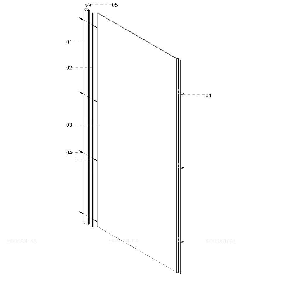 Душевая дверь Creto Nota стекло прозрачное профиль черный 120х200 см 122-WTW-120-C-B-6 EASY CLEAN - изображение 3