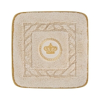 Коврик Migliore Complementi ML.COM-50.060.PN для ванной комнаты, вышивка логотип Корона, кремовый, окантовка золото 30767