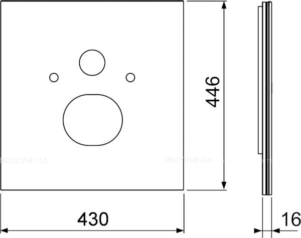 Нижняя панель TECE Lux для унитазов-биде (Duravit и т. п.), белый - изображение 2