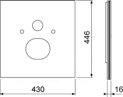 Нижняя панель TECE Lux для унитазов-биде (Duravit и т. п.), белый - 2 изображение