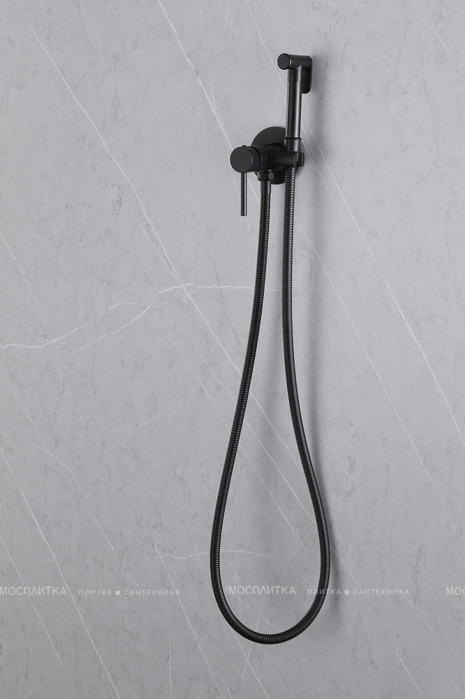 Гигиенический душ Abber Wasser Kreis AF8125B со смесителем, матовый черный - изображение 3