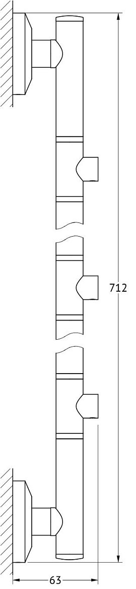 Штанга FBS Standard STA 078 трехпозиционная длина 71 см