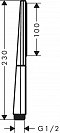 Душевая лейка Hansgrohe Rainfinity Baton 100 1jet 26866700, белая матовая - изображение 3