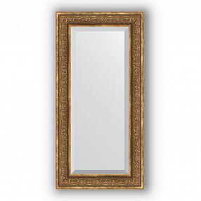 Зеркало в багетной раме Evoform Exclusive BY 3500 59 x 119 см, вензель бронзовый