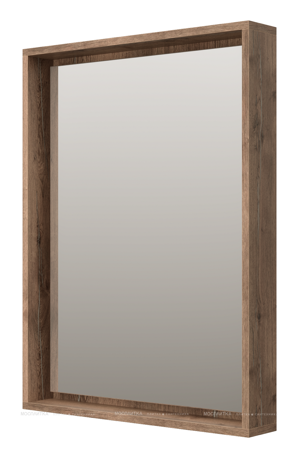 Зеркало Brevita Dallas 60 см DAL-02060-074 с подсветкой, дуб галифакс олово - изображение 4