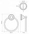 Полотенцедержатель кольцо Bemeta Kera 144704067 16.8 см, бронза - 2 изображение