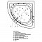 Акриловая ванна Aquatek Юпитер 150х150 см UPT150-0000005 с гидромассажем, белый - изображение 4
